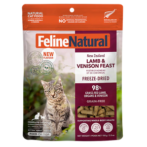 Feline Natural Freeze-Dried New Zealand Lamb & Venison Feast Cat Food