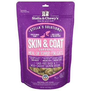 20% OFF: Stella & Chewy's Stella Solution Skin & Coat Boost With Freeze-Dried Raw Cage-Free Duck & Wild-Caught Salmon Dinner Mixers For Cats