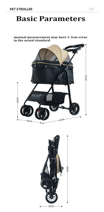 BNDC Khaki 102 Pet Stroller