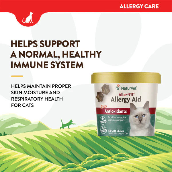 20% OFF: NaturVet Aller-911® Allergy Aid Cat Soft Chews For Cats