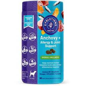 20% OFF: NaturVet Evolutions Anchovy + Allergy & Joint Support (Overall Wellness) Soft Chews For Dogs