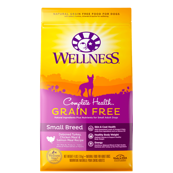 20% OFF: Wellness Complete Health Grain Free Small Breed Deboned Turkey, Chicken Meal & Salmon Meal Recipe Adult Dry Dog Food