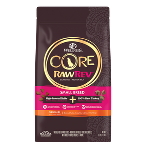 20% OFF: Wellness CORE RawRev Grain-Free Original Small Breed + 100% Raw Turkey Recipe Adult Dry Dog Food