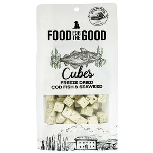 25% OFF: Food For The Good Freeze-Dried Codfish & Seaweed Cubes Treats For Dogs & Cats