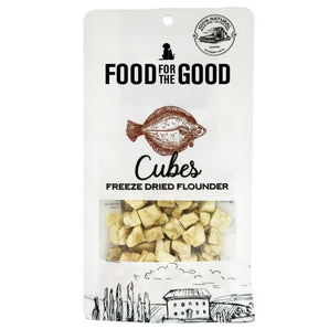 25% OFF: Food For The Good Freeze-Dried Flounder Cubes Treats For Dogs & Cats