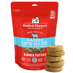 Stella & Chewy’s Freeze-Dried Raw Dandy Lamb Dinner Patties for Dogs