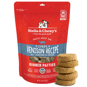 Stella & Chewy’s Freeze-Dried Raw Simply Venison Dinner Patties for Dogs