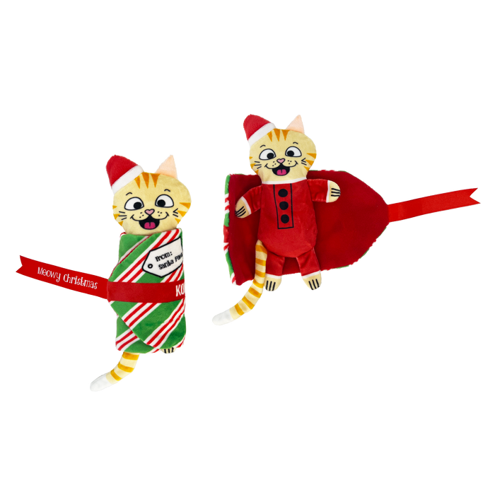 [CHRISTMAS🎄🎅 ] 20% OFF: Kong Holiday Pull-A-Partz Present With Stripes Cat Toy