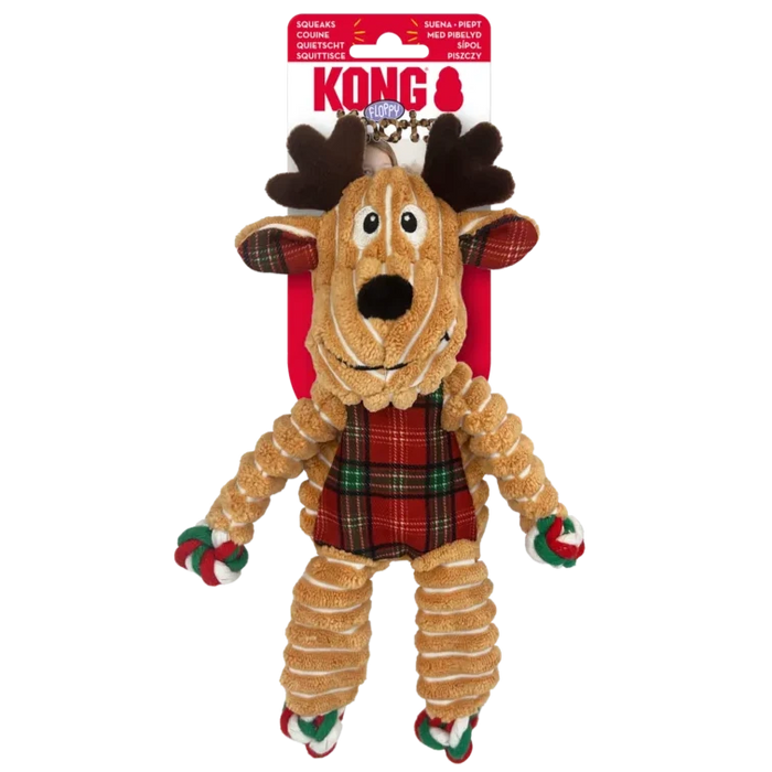 [CHRISTMAS🎄🎅 ]  20% OFF: Kong Floppy Knots Reindeer Dog Toy