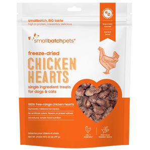 Smallbatch Freeze-Dried Raw Chicken Hearts Dog & Cat Treats