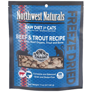 20% OFF: Northwest Naturals Freeze-Dried Raw Beef & Trout Recipe Nibbles Raw Diet Cat Food