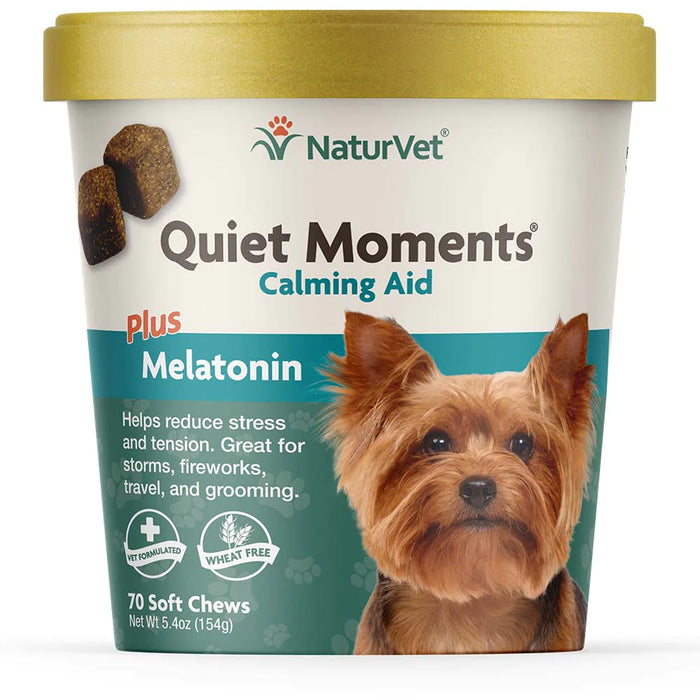 20% OFF: NaturVet Quiet Moments® Calming Aid Plus Melatonin Soft Chews For Dogs