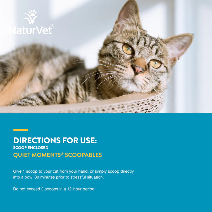 20% OFF: NaturVet Scoopables Quiet Moments Calming Aid + Melatonin For Cats