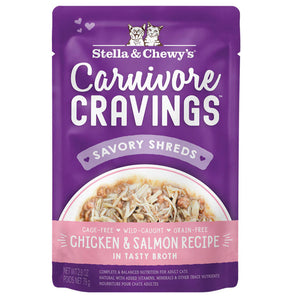 Stella & Chewy's Carnivore Cravings Shreds Chicken & Salmon Recipe Pouch Wet Cat Food