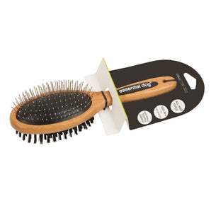 Essential Dog Natural Bamboo Two-Sided Brush for Dogs & Cats