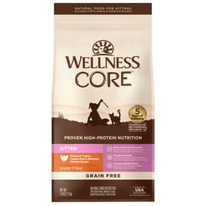 15% OFF: Wellness CORE Grain-Free Kitten (Deboned Turkey, Turkey Meal & Deboned Chicken) Dry Cat Food