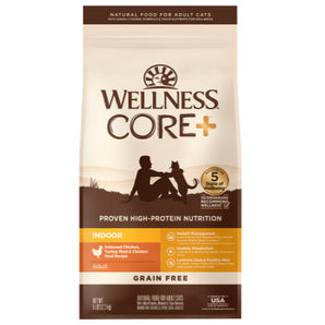 15-20% OFF: Wellness CORE+ Grain-Free Indoor Adult (Indoor Deboned Chicken, Turkey & Chicken Meal) Recipe Dry Cat Food