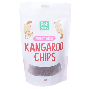 Pet Cubes Air-Dried Kangaroo Chips Treats For Dogs & Cats