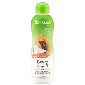 20% OFF: TropiClean Papaya & Coconut Luxury 2-in-1 Shampoo & Conditioner For Dogs & Cats