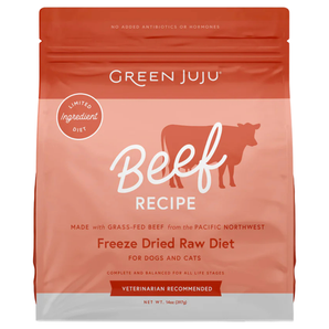 Green Juju Freeze-Dried Raw Beef Recipe for Dogs & Cats