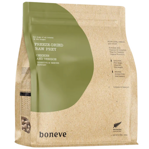 15% OFF: Boneve Freeze-Dried Cage-Free Chicken & Free-Range, Grass-Fed Venison Food For Dogs