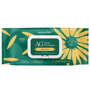 10% OFF: Nurture Pro AG+ Silver Aloe Vera Scented Pet Wipes (100Pcs)