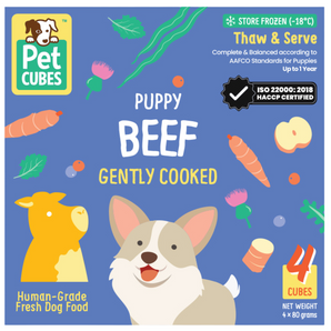 Pet Cubes Complete Gently Cooked Beef Fresh Food For Puppy