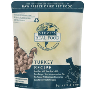 5% OFF: Steve's Real Food Freeze-Dried Turkey Nuggets Diet For Dogs & Cats