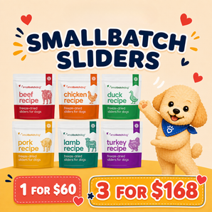 Smallbatch Freeze-Dried Raw Sliders for Dogs