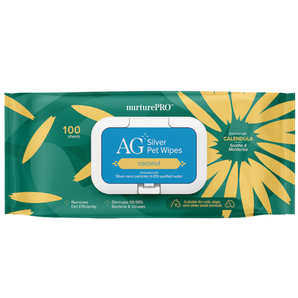 10% OFF: Nurture Pro AG+ Silver Coconut Scented Pet Wipes (100Pcs)