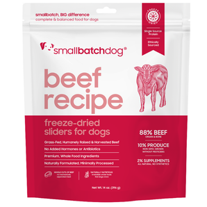 15% OFF: Small Batch Freeze-Dried Beef Sliders For Dogs