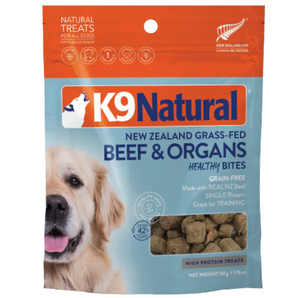 K9 Natural Freeze-Dried New Zealand Grass-Fed Beef Healthy Bites Dog Treats