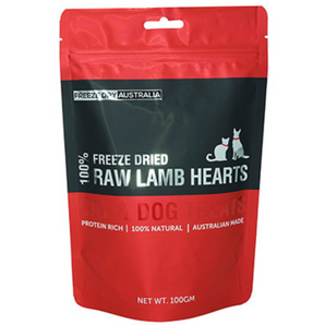 Freeze Dry Australia Freeze-Dried Lamb Hearts Treats