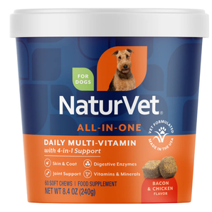 20% OFF: NaturVet All-In-One (4-In-1 Support) Daily Multi-Vitamin Soft Chews For Dogs