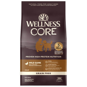 20% OFF: Wellness CORE Grain-Free Wild Game (Duck, Lamb Meal, Wild Boar & Rabbit Recipe) Adult Dry Dog Food