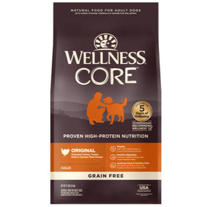 25-30% OFF: Wellness CORE Grain-Free Original (Deboned Turkey, Turkey Meal & Chicken Meal Recipe) Adult Dry Dog Food