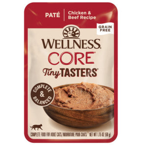 20% OFF: Wellness CORE® Tiny Tasters™ Grain-Free Pate Chicken & Beef Recipe Wet Cat Food