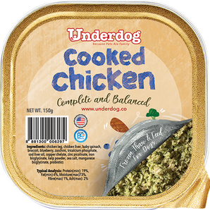 Underdog Complete & Balanced Cooked Chicken Recipe For Dogs
