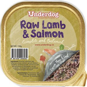 Underdog Complete & Balanced Raw Lamb & Salmon Recipe For Dogs