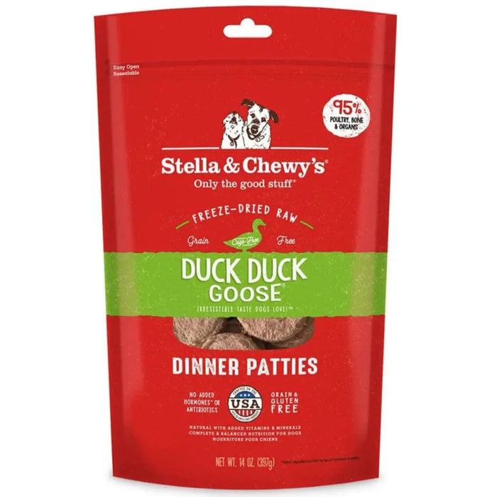 Stella & Chewy’s Freeze-Dried Raw Duck Duck Goose Dinner Patties For Dogs