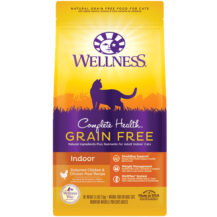 20% OFF: Wellness Complete Health Grain Free Indoor Adult (Deboned Chicken & Chicken Meal Recipe) Dry Cat Food