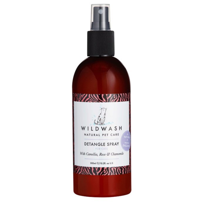 WildWash PRO Detangle Spray With Camellia, Rose & Chamomile For Tangled, Knotted & Matted Coats Cats