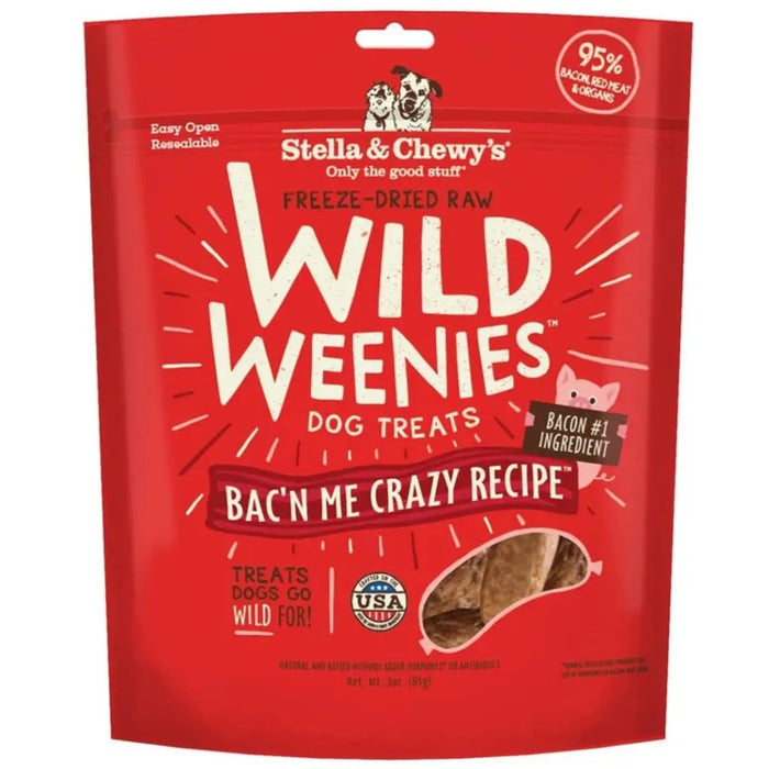 Stella & Chewy’s Freeze Dried Raw Wild Weenies Bac’n Me Crazy Recipe Dog Treats