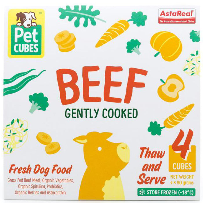 Pet Cubes Complete Gently Cooked Beef Fresh Food For Dogs (FROZEN)