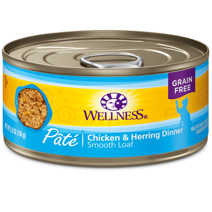 20% OFF:  Wellness Complete Health Pâté Grain Free Chicken & Herring Recipe Wet Cat Food