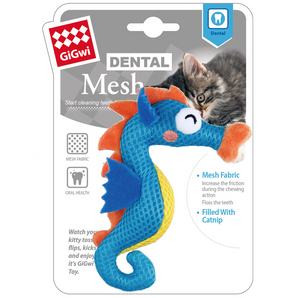 10% OFF: GiGwi Dental Mesh Seahorse With Catnip Toy For Cats