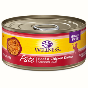 20% OFF: Wellness Complete Health Pâté Grain-Free Beef & Chicken Wet Cat Food