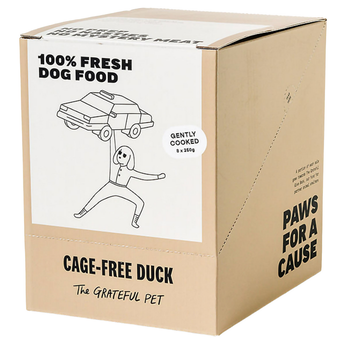 The Grateful Pet Gently Cooked Cage-Free Duck Dog Food (FROZEN)