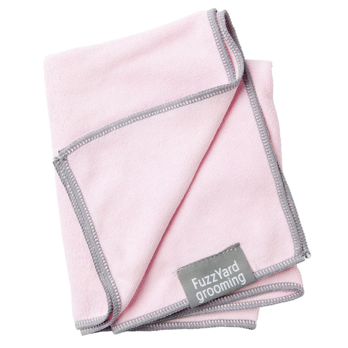 15% OFF: Fuzzyard Microfibre Pink With Grey Trim Drying Towel