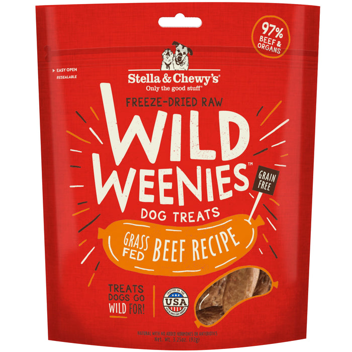 Stella & Chewy’s Freeze Dried Raw Wild Weenies Grass-Fed Beef Recipe Dog Treats